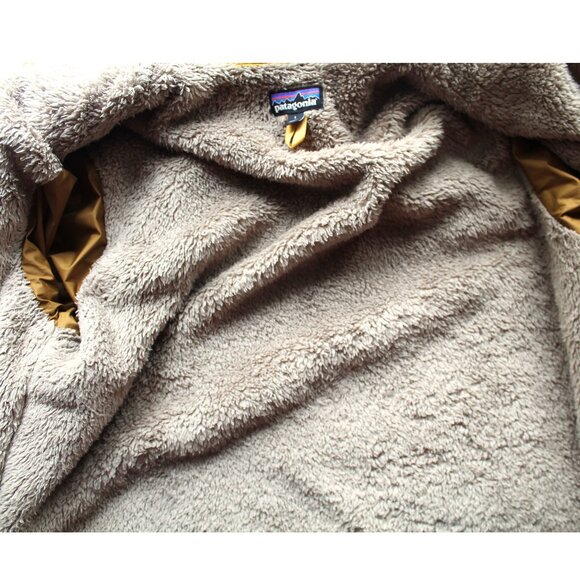 Patagonia Isthmus Quilted Shirt Jacket / Large / Buckwheat Gold Fleece Lined - Picture 12 of 13